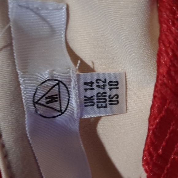 Gorgeous 😍 red & nude dress, size 10 - Picture 10 of 10